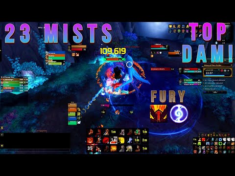 NF FURY WARRIOR M+ 23 Mists of Tirna Scithe! (Fortified, Bursting, Storming) - WoW Shadowlands 9.1