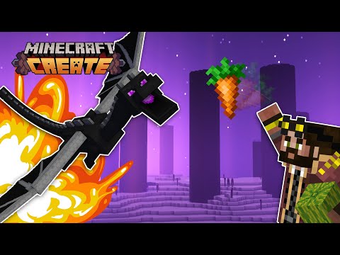 Insane Minecraft Mod: Fighting a Dragon with Vegetables & Fire!