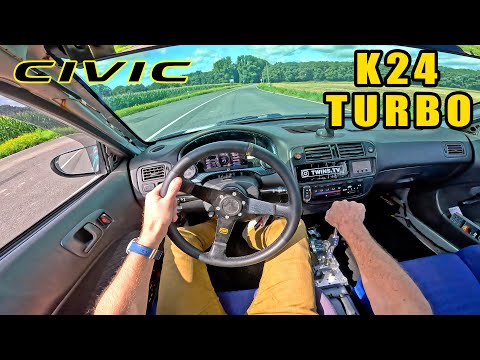 Thumbnail for Honda Civic EK K24 TURBO *LOUD* POV Drive by Limousine, FIA, Performance car, passa, rall, rally, Car, Sedans, Honda Civic