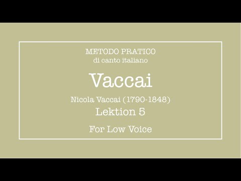 Vaccai - Lesson 5 - Low
