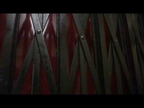 Gated Otis elevator on Princess Street, Edinburgh