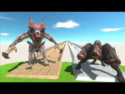 - CERBERUS AND RAIJIN VS GIGAN FINAL WARS DEATH RUN - Animal Revolt Battle Simulator