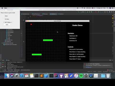 AI in Snake Game - Monte Carlo Tree Search Algorithm demo