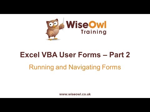 Excel VBA Forms Part 2 - Running and Navigating Forms