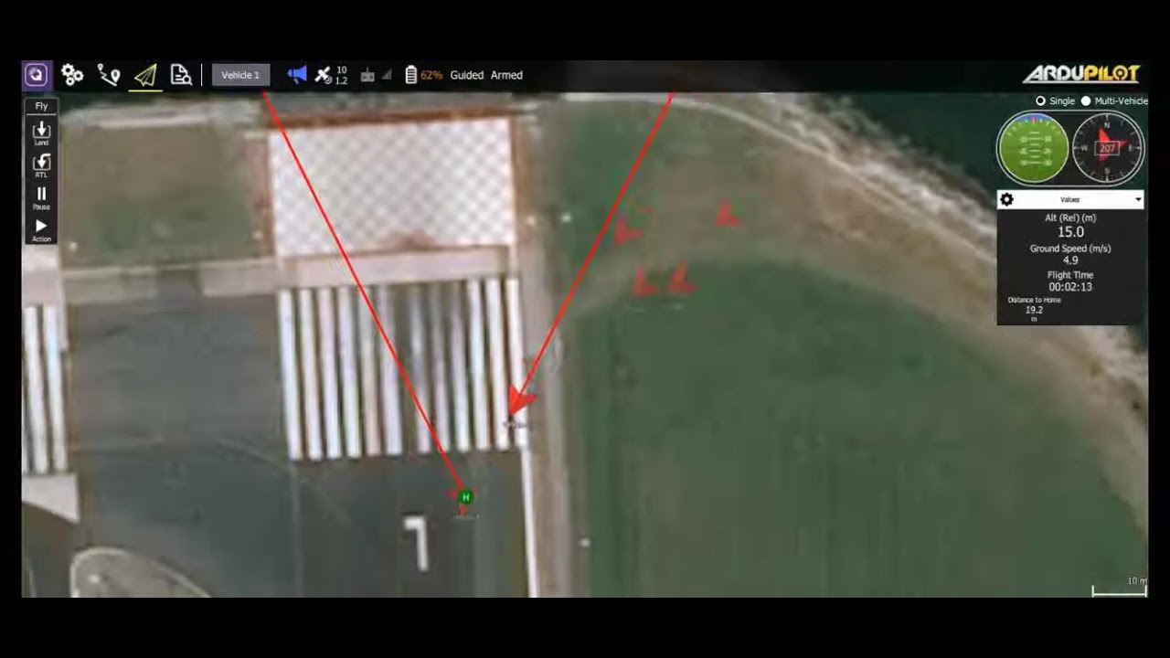 Flight Simulation with Drones using Particle Swarm Optimization to follow a target