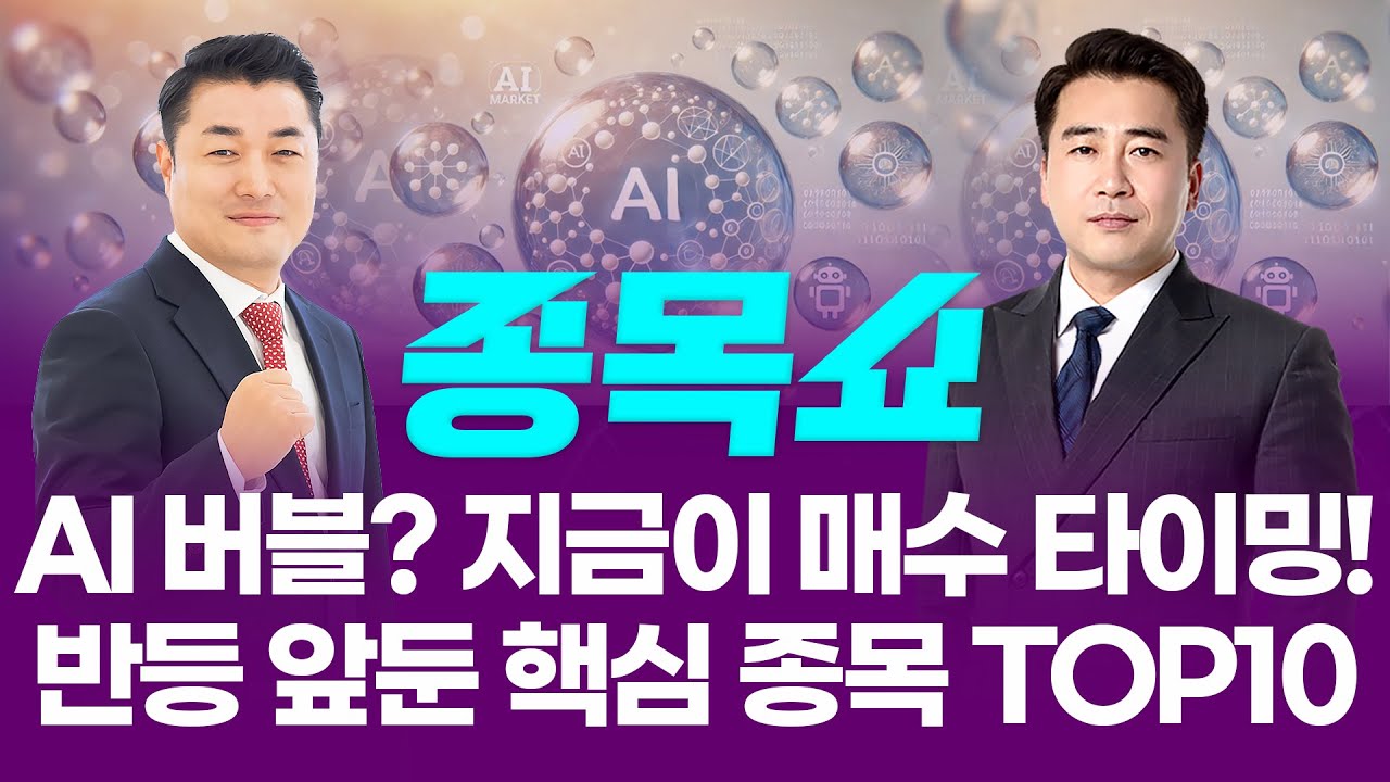 AI 버블? 지금이 매수 타이밍! 반등 앞둔 핵심 종목 TOP10ㅣ 종목쇼 ㅣ