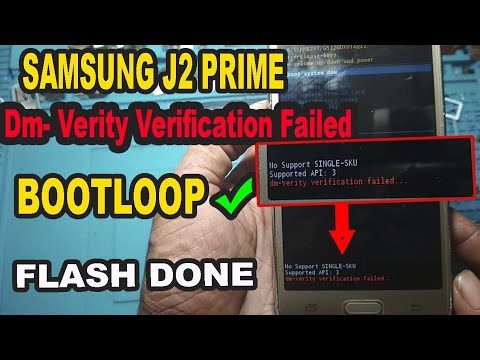 Cara mengatasi Samsung j2 prime botloop eror dm-verity verification failed