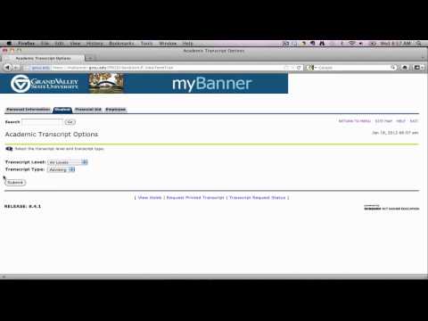 Viewing Your Transcript Gvsu
