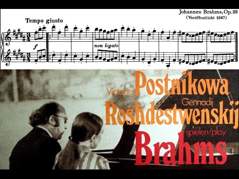 Brahms / G Rozhdestvensky / V Postnikova, 1975: 16 Waltzes for Four Hands, Op. 39