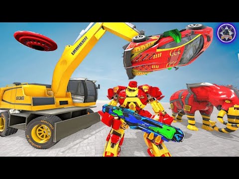 Excavator Robot Car Game – Elephant Robot Games 3d - Android Gameplay HD