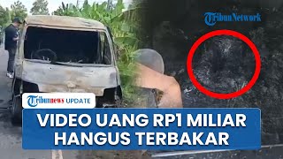 Penampakan Uang Rp1 Miliar Hangus Terbakar dalam Mobil Bank BUMN di Polman gegara Korsleting