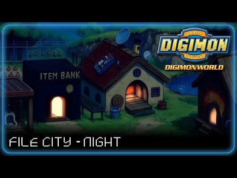 Digimon World OST: File City - Night 🌙 [1 hour Ambience version]