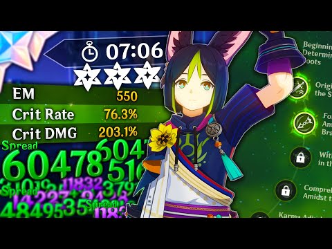 I FINALLY built my day 1 Tighnari to try and 36 star THE ABYSS!