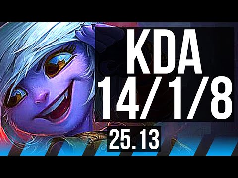 TRISTANA vs AKSHAN (MID) | 14/1/8, Legendary | EUW Diamond | 25.13