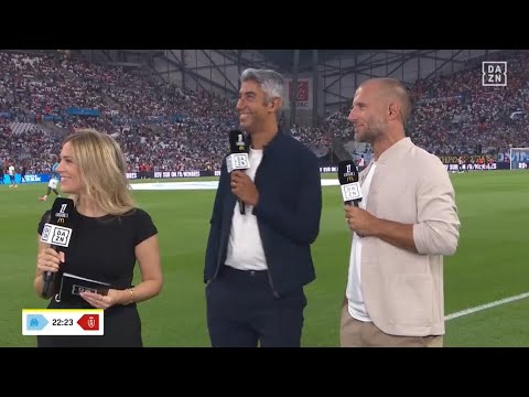 Les commentateurs de DAZN interrompus par l’enorme ambiance du Vélodrome 😭 (+ présentation recrues)