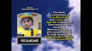 Yves Blanchard ~ Short Obituary
