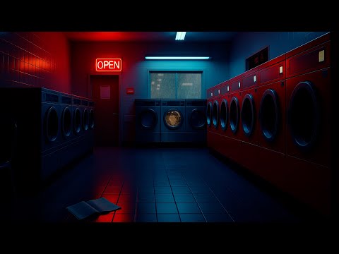 🏪 Endless Laundromat Ambience ⏳  Busy Laundromat Sounds & Tumble Dryer White Noise