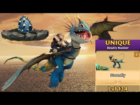 STORMFLY Max Level 134 Titan Mode - Unique Deadly Nadder - Dragons Rise of Berk