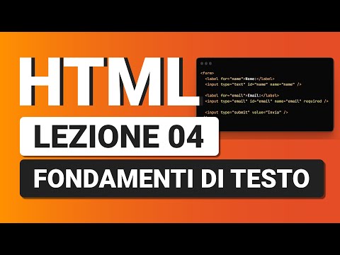 HTML5 Tutorial Italian 04 - HTML Text Basics: Headings, Paragraphs and Formatting