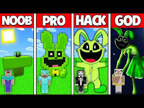 Pineapple Minecraft Battle: NOOB vs PRO vs HACKER vs GOD! Hopscotch Statue Challenge