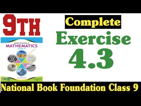 class 9 maths chapter 4 exercise 4.3 | national book foundation class 9 maths | fazal academy