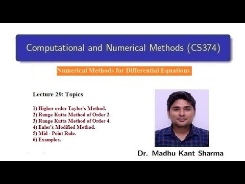 Lecture 29: Computational and Numerical Methods