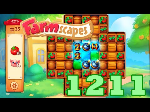 Farmscapes Level 1211 HD Gameplay Walkthrough | 3 - match game | android | ios | pc | GameGo Game