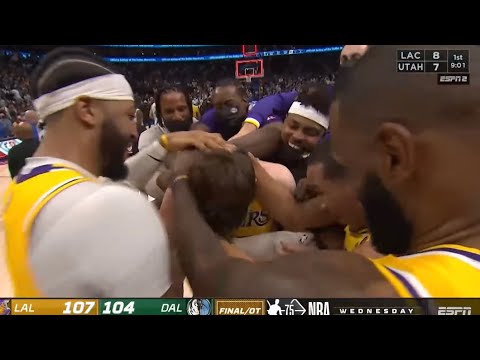 🚨 AUSTIN REAVES GAME-WINNING 3 IN OT HAS LEBRON AMAZED! 🥶