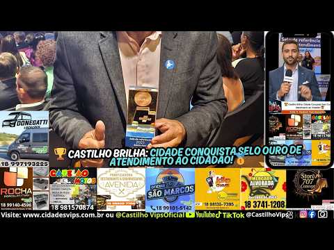🏆 Castilho Brilha Cidade Conquista Selo Ouro de Atendimento ao Cidadão! 🥇 2