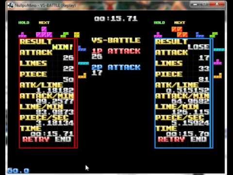 Tetris - 2p Battle via NullpoMino