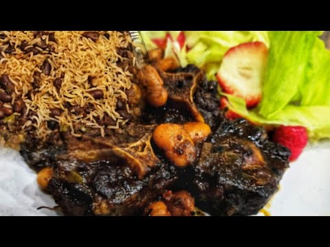 How to make Jamaican Rice & Peas baked in the oven with Oxtail 🐂🥗