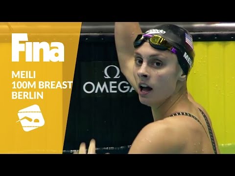 What a finish! Meili secures the win in 100m breast