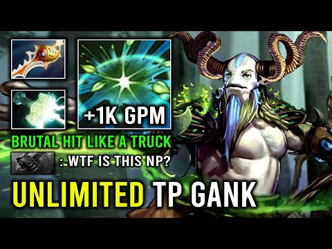 WTF Unlimited Gank TP Hyper Carry +1K GPM Brutal Hit Like a Truck Nature Prophet Dota 2