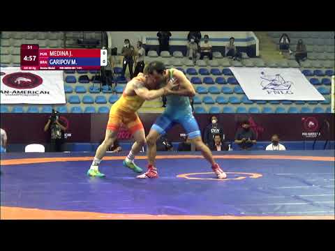 BRONZE GR - 60 kg: J. MEDINA (PUR) v. M. GARIPOV (BRA)