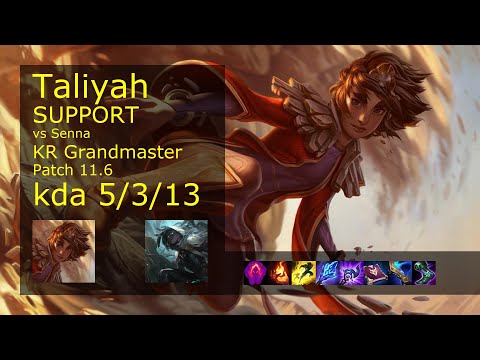 Taliyah Support & Jinx vs Senna & Jhin - KR Grandmaster 5/3/13 Patch 11.6 // [롤] 탈리야 vs 세나 서폿