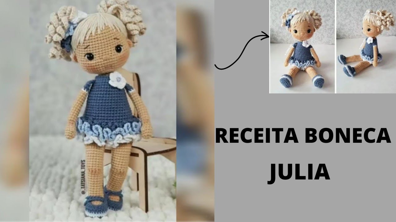 Watch Now Receita boneca Julia em amigurumi Receita boneca Julia em amigurumi