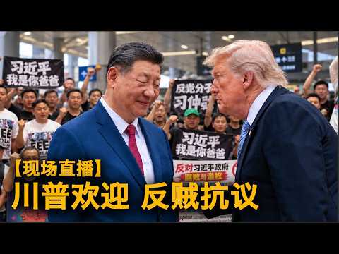 Live Broadcast Trump Welcomes, Rebels Protest