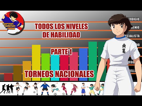 NIVELES DE HABILIDAD DE LOS JUGADORES - ETAPA TORNEOS NACIONALES - CAPTAIN TSUBASA / SUPER CAMPEONES