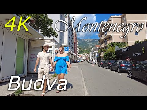 Budva / Montenegro,🌡T+30C°🌞  - virtual travel, walking tour- 4K