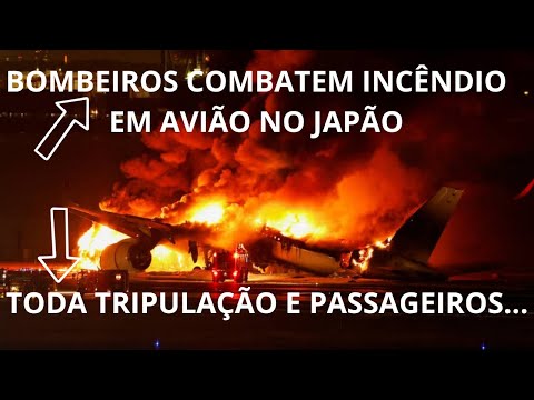 Como os Bombeiros Dominaram o Incêndio no Avião Japão!