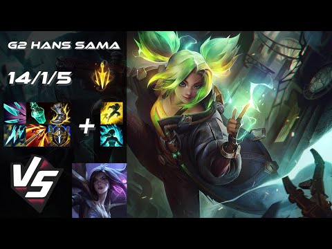 G2 Esports Hans sama BOTTOM Zeri vs Kai'Sa - EU Challenger Patch 14.5.1
