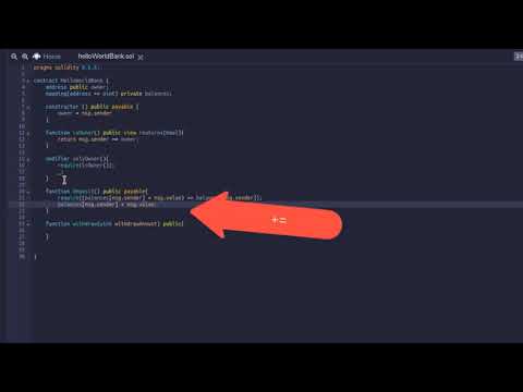 Smart Contract Hacking - 0x03 Solidity Coding a Hello World Bank