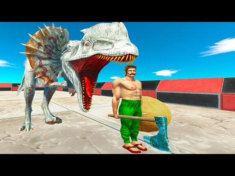 Giant Dilophosaurus Death Run - Animal Revolt Battle Simulator