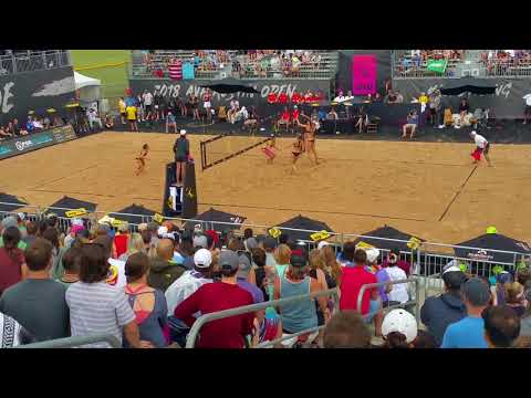 AVP Austin 2018, Sunday. Finals excerpt: April Ross / Alix Klineman vs Lauren Fendrick / Sarah S