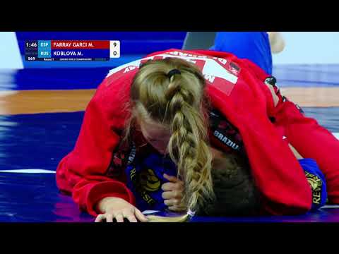 Round 1 Women's GP GI - 49 kg: M. FARRAY GARCI (ESP) v. M. KOBLOVA (RUS)