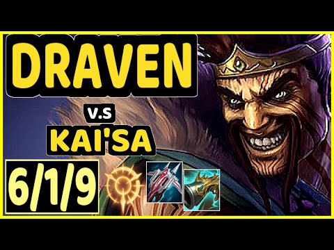DRAVEN vs KAI'SA - 6/1/9 KDA BOTTOM ADC GAMEPLAY - NA Ranked DIAMOND
