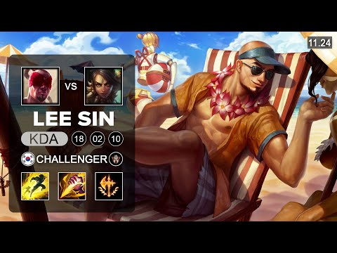 Lee Sin Jungle vs Nidalee - KR Grandmaster - PreSeason 12 patch 11.24