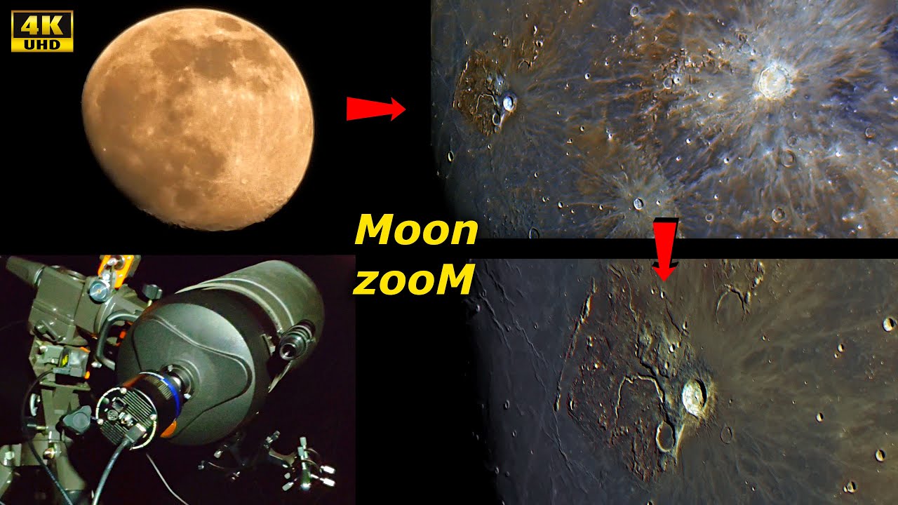 STRANGE ZONE ON the MOON! Observing the Moon through a Telescope in 4K. Subtitles translation