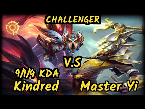 Only (KINDRED) vs MASTER YI - 9/1/4 KDA JUNGLE CHALLENGER GAMEPLAY - OC
