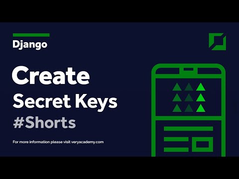 Django #Shorts Create Secret Keys using Django get_random_secret_key thumbnail